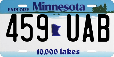 MN license plate 459UAB