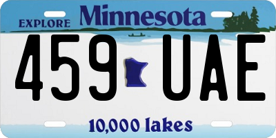 MN license plate 459UAE