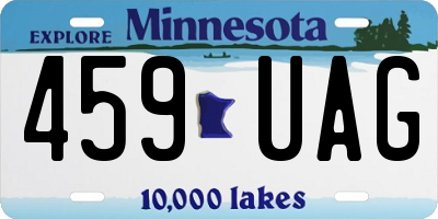 MN license plate 459UAG