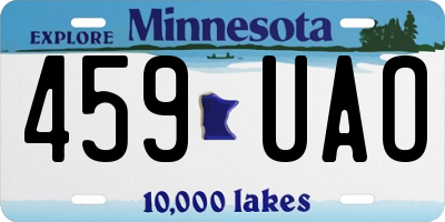 MN license plate 459UAO