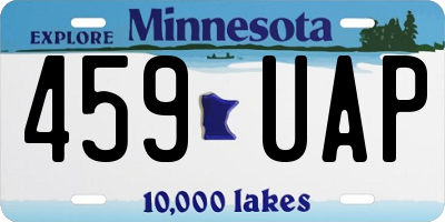 MN license plate 459UAP