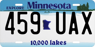 MN license plate 459UAX