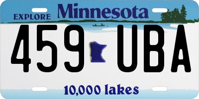 MN license plate 459UBA
