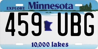 MN license plate 459UBG