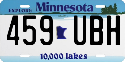 MN license plate 459UBH