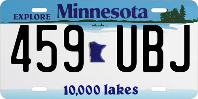 MN license plate 459UBJ