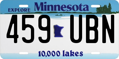 MN license plate 459UBN