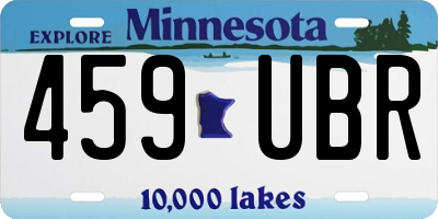 MN license plate 459UBR