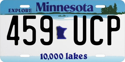 MN license plate 459UCP