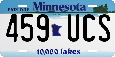 MN license plate 459UCS