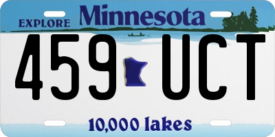 MN license plate 459UCT