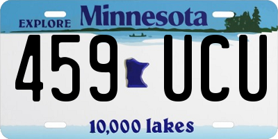 MN license plate 459UCU