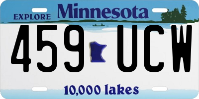 MN license plate 459UCW