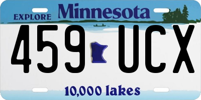 MN license plate 459UCX