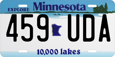 MN license plate 459UDA