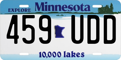 MN license plate 459UDD