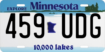 MN license plate 459UDG