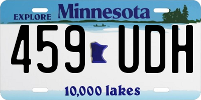 MN license plate 459UDH