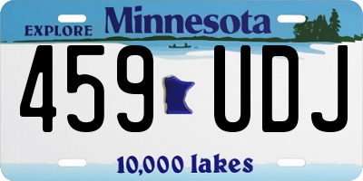 MN license plate 459UDJ
