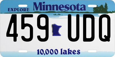 MN license plate 459UDQ