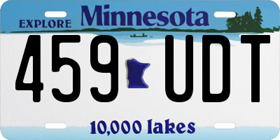 MN license plate 459UDT