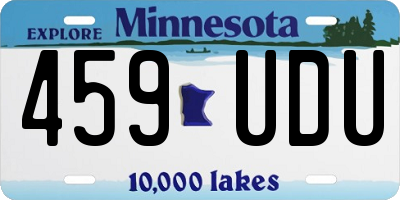 MN license plate 459UDU