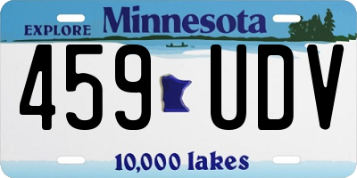 MN license plate 459UDV