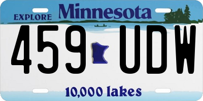 MN license plate 459UDW