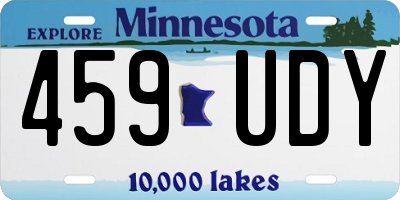 MN license plate 459UDY