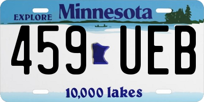 MN license plate 459UEB