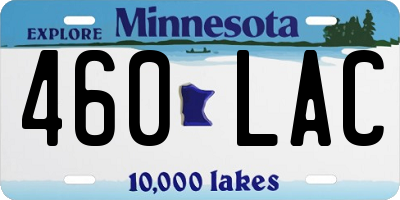 MN license plate 460LAC