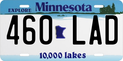 MN license plate 460LAD