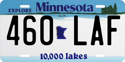 MN license plate 460LAF