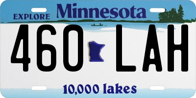 MN license plate 460LAH