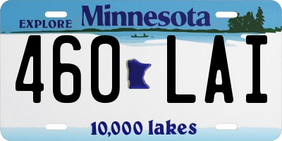 MN license plate 460LAI