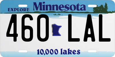 MN license plate 460LAL