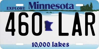 MN license plate 460LAR