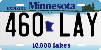 MN license plate 460LAY