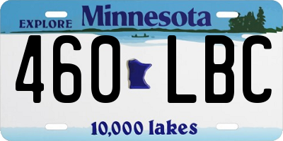 MN license plate 460LBC