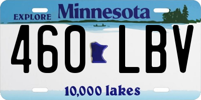 MN license plate 460LBV