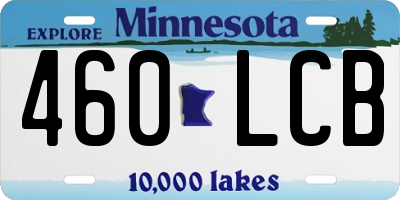 MN license plate 460LCB