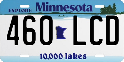 MN license plate 460LCD