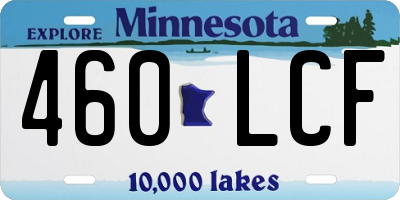 MN license plate 460LCF