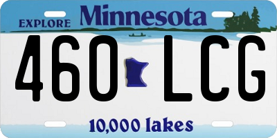 MN license plate 460LCG