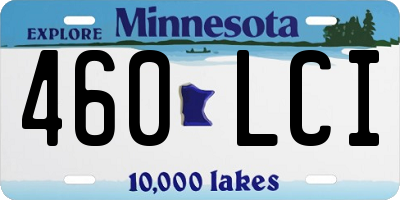 MN license plate 460LCI