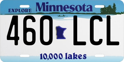 MN license plate 460LCL