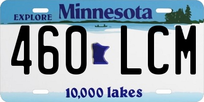MN license plate 460LCM