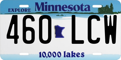 MN license plate 460LCW
