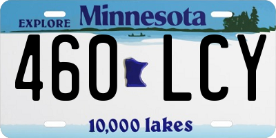 MN license plate 460LCY