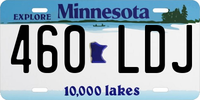 MN license plate 460LDJ